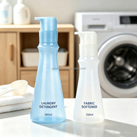 Bouteille en plastique de 350 ml et 500 ml au design spécial pour l'emballage de lessive et d'assouplissant textile, service personnalisé disponible