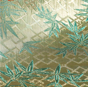 Revêtement mural en acier inoxydable ultra-fin, ignifuge, tissé jacquard métallique à motif bambou oriental, texture distinctive - Product Image 1