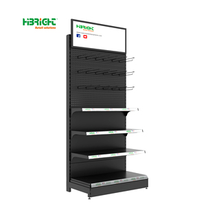 Kệ siêu thị tầng thường vụ Kệ thực phẩm Kệ hiển thị đứng với ánh sáng LED cửa hàng tạp hóa Rack hiển thị - Product Image 1