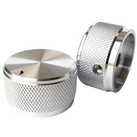 Bouton de commande rotatif en aluminium personnalisé pour potentiomètre, usiné CNC, avec capot réglable