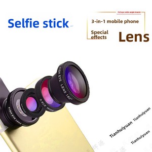 Objectif universel pour téléphone trois-en-un avec lentille fisheye, grand angle et <span class=keywords><strong>macro</strong></span> pour selfie et photographie <span class=keywords><strong>macro</strong></span> - Product Image 3