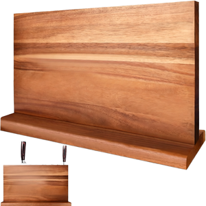 Portacoltelli Magnetico Avant-Garde in Legno di Acacia, Doppio Lato, Estetica Eco-Zen, 7 Pezzi, Personalizzabile, Stile Nordico per Cucina - Product Image 6