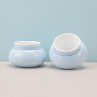 Nouveau design, pot cosmétique vide en plastique PET 200g, couleur blanche, style galet mignon, imitation céramique, pour crème visage et yeux