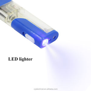 カスタムロゴ入り カラフル燃料ガス プラスチック電子タバコ用ライター LEDライト付き - Product Image 6