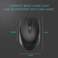 Ratón Inalámbrico 2.4G Silencioso con Receptor USB Nano para Portátil