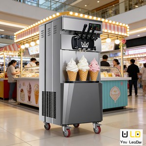 Máquina Vertical Automática de Helado Suave de 3 Sabores, Acero Inoxidable, Certificación CE, Uso Rudo para Restaurantes y Cafeterías - Product Image 3