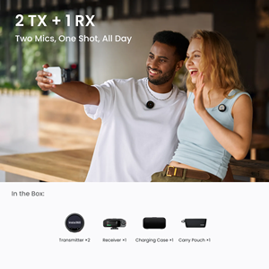 ไมโครโฟน Insta360 Mic Pro (2 TX + 1 RX + กล่องชาร์จ) ชิป NPU ตัดเสียงรบกวนด้วย AI เพลิดเพลินกับอัลกอริธึมเสียงที่คมชัด เป็นธรรมชาติ และมีความเที่ยงตรงสูง - Product Image 5