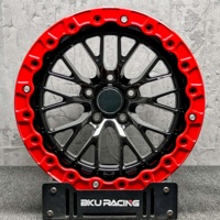 Jantes forgées Bku Beadlock 5x120.65 pour Chevrolet Corvette C5 C6 C7 C8 C4 ZR1 Z06 18 19 20 pouces, finition noire brillante, jantes de dragster