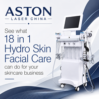 Appareil de peeling aquatique multifonctionnel pour la peau Hydra Skin avec hydro-dermabrasion 18-en-1