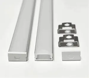 Profil Aluminium Led, untuk strip Led Aluminium pengontrol saluran Led profil pencahayaan Led