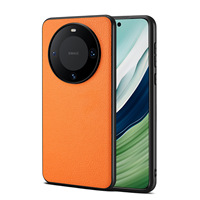 Étui de téléphone Denior en cuir PU à motif litchi, anti-traces de doigts, protection 360° pour Mate 80/70/60/50/40/30/Honor Magic 7 6 5Series