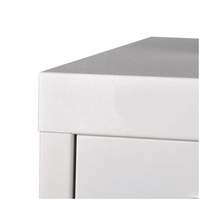 Armoire de classement en acier blanc à quatre tiroirs, moderne, grande capacité, sécurisée et élégante