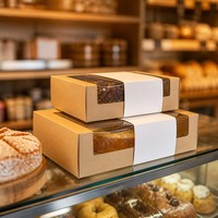 Étiquette adhésive personnalisée pour boîte à gâteau, autocollant de scellage pour emballage alimentaire, impression d'étiquettes en papier de qualité alimentaire