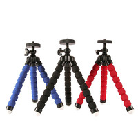 Mini trépied pour téléphone portable, support de Octopus antidérapant avec jambes éponge Flexible et Clip universel pour appareil photo