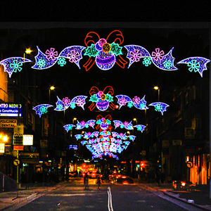 Treo ngoài trời 3D trên đường phố arge giáng sinh Neon dấu hiệu chéo Đường dẫn 2D họa tiết trang trí ánh sáng cho ngày đầu năm mới - Product Image 5