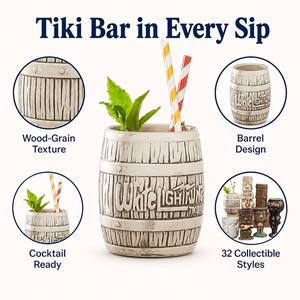 <span class=keywords><strong>Tasse</strong></span> Tiki Hawaïenne en Céramique 600ml – Design Crâne Totem Tropical – Verre Classique pour Bar à Domicile et Fêtes - Product Image 2