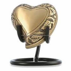 Mini urne coeur nickelé petit souvenir en métal Style européen adulte mémorial crémation urne finition colorée - Product Image 4