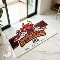 Tapis de sol personnalisé sur le thème des baskets, imprimé avec le logo d'équipe sportive, design personnalisé pour l'entrée d'un magasin de streetwear