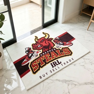 Tapis de sol personnalisé sur le thème des baskets, imprimé avec le logo d'équipe sportive, design personnalisé pour l'entrée d'un magasin de streetwear - Product Image 5