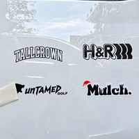 Autocollant de logo auto-adhésif en vinyle découpé sur mesure, résistant aux UV, imperméable, à forte adhérence, amovible, pour vitres de voiture