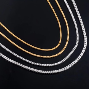 Collar Largo de Acero Inoxidable con Cadena Cuadrada para Hombre y Mujer, Gargantilla en Color Dorado/Plateado, Accesorios de Joyería - Product Image 4