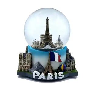Recuerdos de Resina de <span class=keywords><strong>Francia</strong></span>, Globo de Nieve con la Torre Eiffel de París Personalizado, para Colección de Recuerdos, Nuevo 2025 - Product Image 1