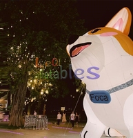 Dessin animé géant mignon grand bouledogue gonflable mascotte jardin extérieur événement décoration chien gonflable modèle pour la décoration