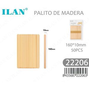 Bastoncini di legno ILAN 160x10mm 50 pezzi per artigianato e fai da te - Product Image 1
