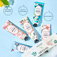 MEIDIAN Coffret de 5 Crèmes Mains Florales 30g Hydratation Intense Nourrissante pour Mains Sèches et Gercées 24H Douceur Lisse Non Grasse Cadeau