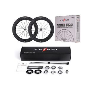 FEREI Sシリーズ レーシンググレード T700 カーボンファイバー 700C チューブレスホイールセット 光沢仕上げ 40-60mmリム深度 特許取得済み マグネット式自転車 - Product Image 6