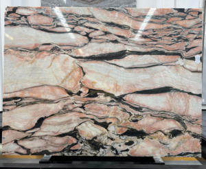 หินธรรมชาติ bulgaris สีชมพูหินอ่อนขัดสำหรับเคาน์เตอร์กระเบื้องปูพื้นผนังหรูหรา - Product Image 3