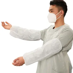 Nonwoven Disposable Plastic Over Sleeves Cover Plastic Arm Sleeve Customized Waterproof Disposable Over Sleeves