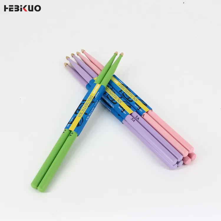 GB151 High quality maple 5A 5B 7A colorful drum stick for sale