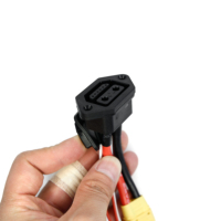 Câble convertisseur de charge/décharge de batterie de vélo électrique 2+6 broches 5-12V avec prise de communication Ethernet, adaptateur universel pour batterie lithium EV