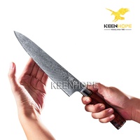 Couteau de Chef Professionnel KEENHOPE Gyuto 8 Pouces en Acier Damas 67 Couches VG10 – Couteau de Cuisine Personnalisable