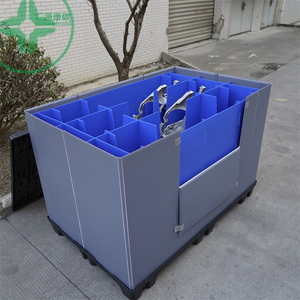 ODM OEM không thấm nước Stackable hậu cần doanh thu nhựa hậu cần <span class=keywords><strong>container</strong></span> miệng núi lửa HDPE PP Pallet tay áo hộp - Product Image 3