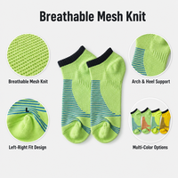 Chaussettes de sport à logo personnalisé, chaussettes de compression absorbant les chocs, chaussettes de sport en tricot multicolores pour l'entraînement et les occasions décontractées