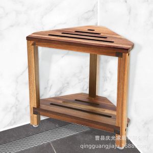 Qingguang Wooden <b>Corner</b> Bathroom <b>Shelf</b> 13-1/4 In Two Tier Storage Rack For Bathrooms - Product Image 2