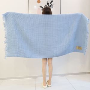 Serviette de plage gaufrée 90x180 cm avec franges, douce, absorbante et séchage rapide - Product Image 2