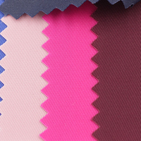 Cryptage imperméable 290t nylon sergé pu 200D 210D tissu en nylon sergé double face pour doublure de vêtements
