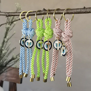 Porte-clés de luxe turc en métal avec pendentif croix et œil bleu, cordon en nylon, souvenirs touristiques, cadeau porte-bonheur pour femme - Product Image 6