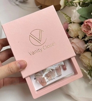 Boîte à bijoux personnalisée avec logo, film PE, tiroir coulissant, emballage en carton de luxe pour les ongles pressés, anneaux, colliers, boîtes en papier pour l'affichage