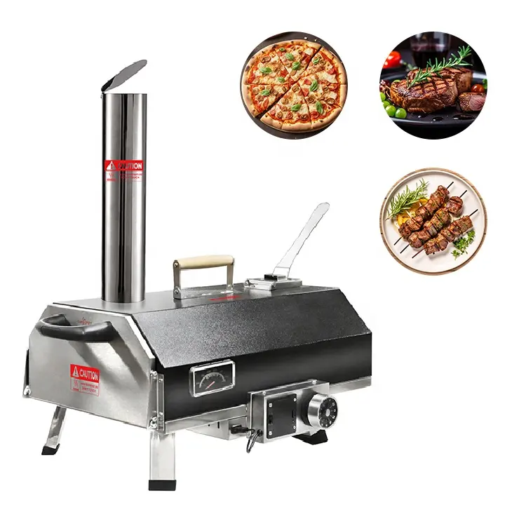 Hete Verkopende Trapezium Draagbare Elektrische Pizza Oven Houtgestookte Pallet Buiten Tuin Pizza Oven