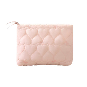 Toiletry <b>Bag</b> Rectangle Quilted Black Polyester Makeup Storage <b>Bag</b> - Product Image 5