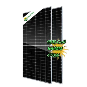 48v Solar Panel Yangtze Solar Panel 470w 48v 450w 455W 460W Half Cell Solar Panel