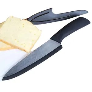 Jilet keskin yüksek kalite 8 inç siyah seramik bıçak santoku şef suşi bıçak