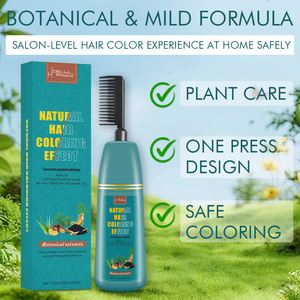 Mayorista Profesional Permanente 200ml Antiadherente Color Negro Cubierta Rápida Cabello Gris 3 en 1 Ginseng Tinte PARA EL Cabello Champú Peine - Product Image 5