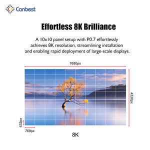 Pantalla LED Canbest <span class=keywords><strong>de</strong></span> 0.9mm COB 8K HDR para Interiores, Pantalla LED para Iglesias <span class=keywords><strong>de</strong></span> 12 Metros Cuadrados, Doble Respaldo, Ultra Delgada, Montada en la Pared - Product Image 4