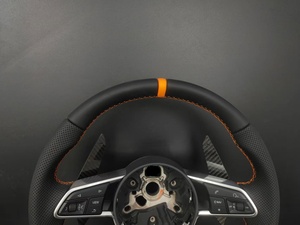 <span class=keywords><strong>Volante</strong></span> Deportivo con Costuras Personalizadas en Naranja para Audi A3 <span class=keywords><strong>A4</strong></span> A5 A6 A7 Q3 Q5 Q7 <span class=keywords><strong>S</strong></span> <span class=keywords><strong>Line</strong></span> - Product Image 2