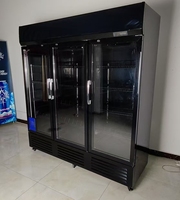 Pendingin Minuman Pintu Ganda Komersial Restoran Hemat Energi Kapasitas Besar Pendinginan Cepat Penyimpanan Minuman Dingin Baja Tahan Karat